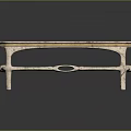 Elegant Oval Coffee Table With Glass Top Marble Frame And Gold Accents Unique Leg Structure