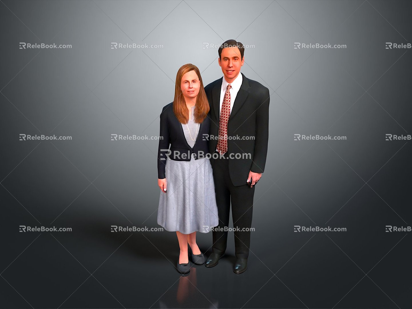 Modern Double Couple Man Woman Couple 3d model