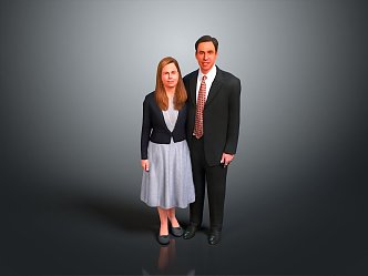 Modern Double Couple Man Woman Couple 3d model