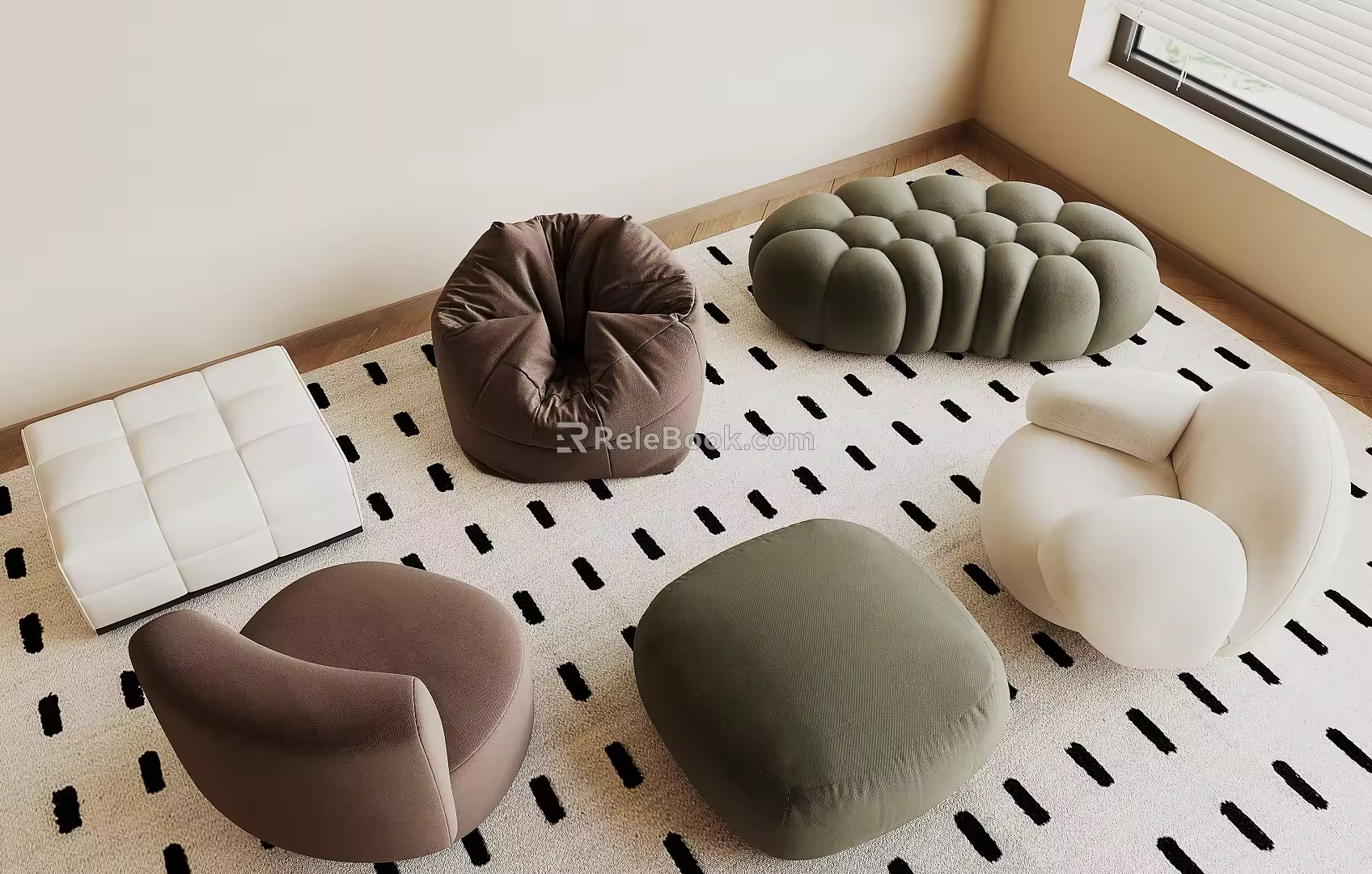 Modern Single Sofa 3d model