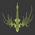 Mythical Dragon Game And Movie Character With Black Wings And Brown Scaly Body