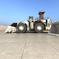Heavy Duty Functional Construction Loader With Large Tires And Front Scoop