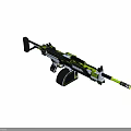 Futuristic GOLIATH Gun Design With Black White Yellow Accents Scope And Grip