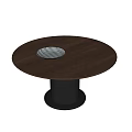 Modern round dining table 3d model