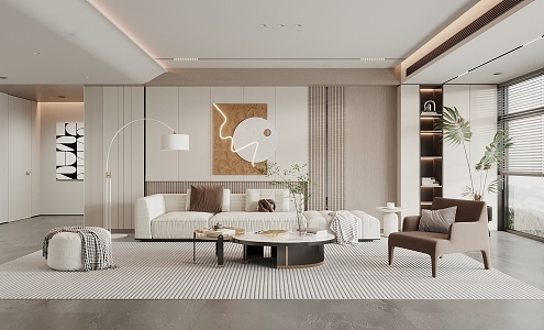 modern living room 3d model