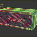 Marshall Black Bluetooth Speaker With Classic Mesh Grille And Control Knob 3d model