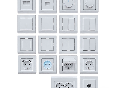 Switch socket multi-empty socket can only socket multi-function socket 3d model