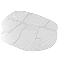 Stylish Shaped Rug With Geometric Pattern Brown Beige Blue Colors For Home Decoration