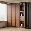 Modern Wooden Bookcase Interior With Multiple Shelves Books And Decorative Items