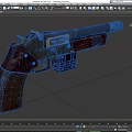 Retro Gun Pistol Shotgun Low Face Number Low Model Simple Model Game Sub-era Film and Television Level Super Realistic High Precision 3d model