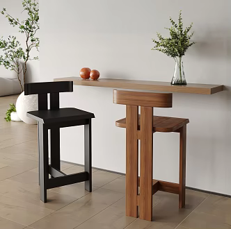 Modern Bar Chair Combination Bar Chair 3d model