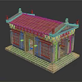 Ancient Style Stone Building With Tiled Roof Columns And Decorative Details