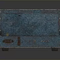Modern Blue Metal Tactical Weapon With Textured Surface And Cooling Vents