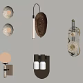 Modern Wall Sconces with Various Shapes Metal Frames and Wooden Accents Soft Lighting