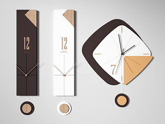 Nordic simple clock 3d model