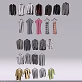 Collection of Various Clothes in Different Styles and Colors Hanging on Hangers