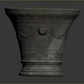 Decorative Metal Hardware Tools Storage Pot With Rope Patterns And Young Inscription