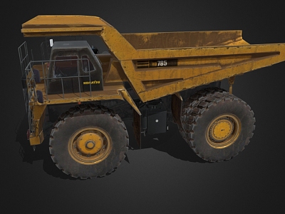 Komatsu HD785 mining dump truck dump truck transport truck low face number low model simple model game video level super realistic 3d model