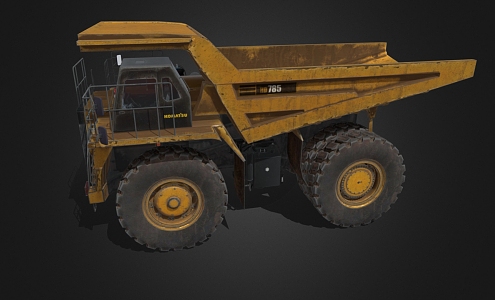 Komatsu HD785 mining dump truck dump truck transport truck low face number low model simple model game video level super realistic 3d model