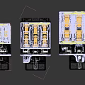 Industrial Switch Panels With Black Knobs And White Body Designs