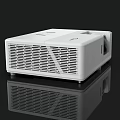 White Surveillance Projector With Rear Ports For HD Monitoring And Multifunctional Use