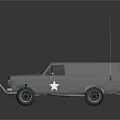 Gray Military Tank Model With Star Emblem Detailed Turret And Tracks