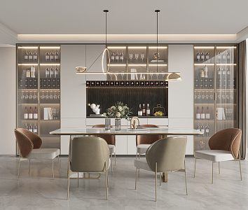 Light Luxury Restaurant 3d model