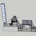 Industrial Concrete Mixing Plant Equipment With Silos Conveyor Belts And Mixing Units