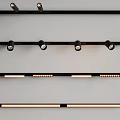 Modern Track Downlights And Spotlights With Black Sleek Design And Adjustable Heads