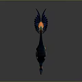 Vibrant Feathered Dinosaur With Blue Green Orange Colors Open Mouth And Dynamic Posture