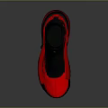 Red And Black High Top Stylish Sports Shoes With Black Laces And Sole
