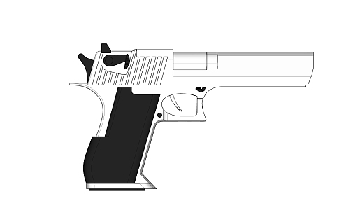 modern pistol gun 3d model