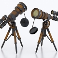 Vintage Astronomical Telescope Vintage Astronomical Telescope 3d model