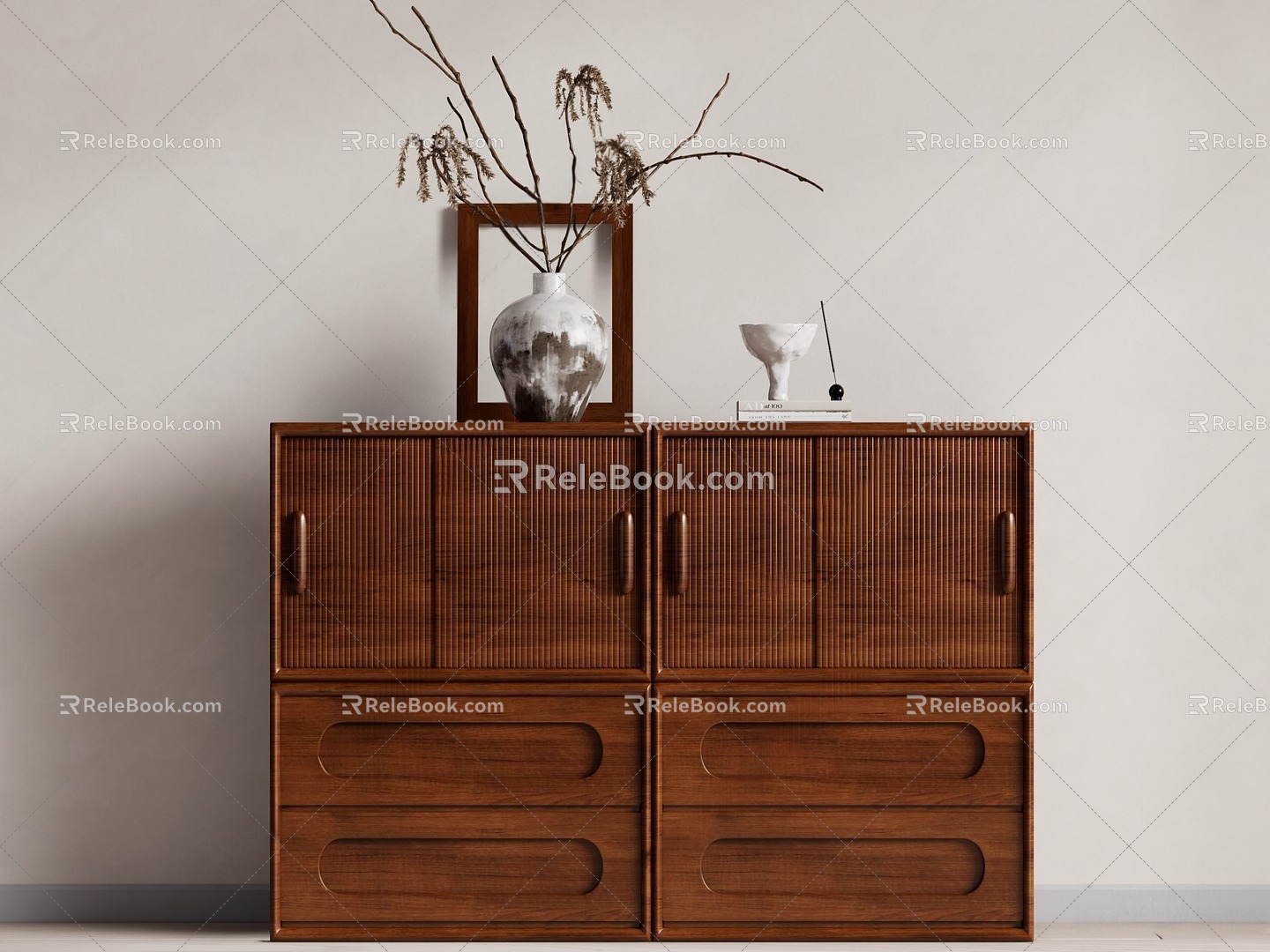 Antique Decorative Cabinet Storage Cabinet 3d model