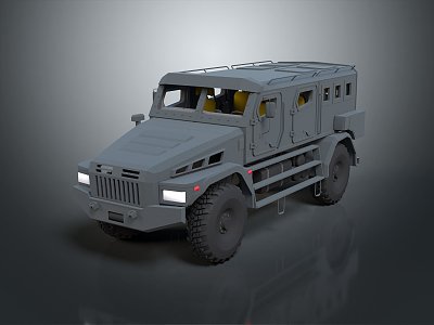 Modern Bulletproof Vehicle Hummer Armored Vehicle Armed Vehicle 3d model