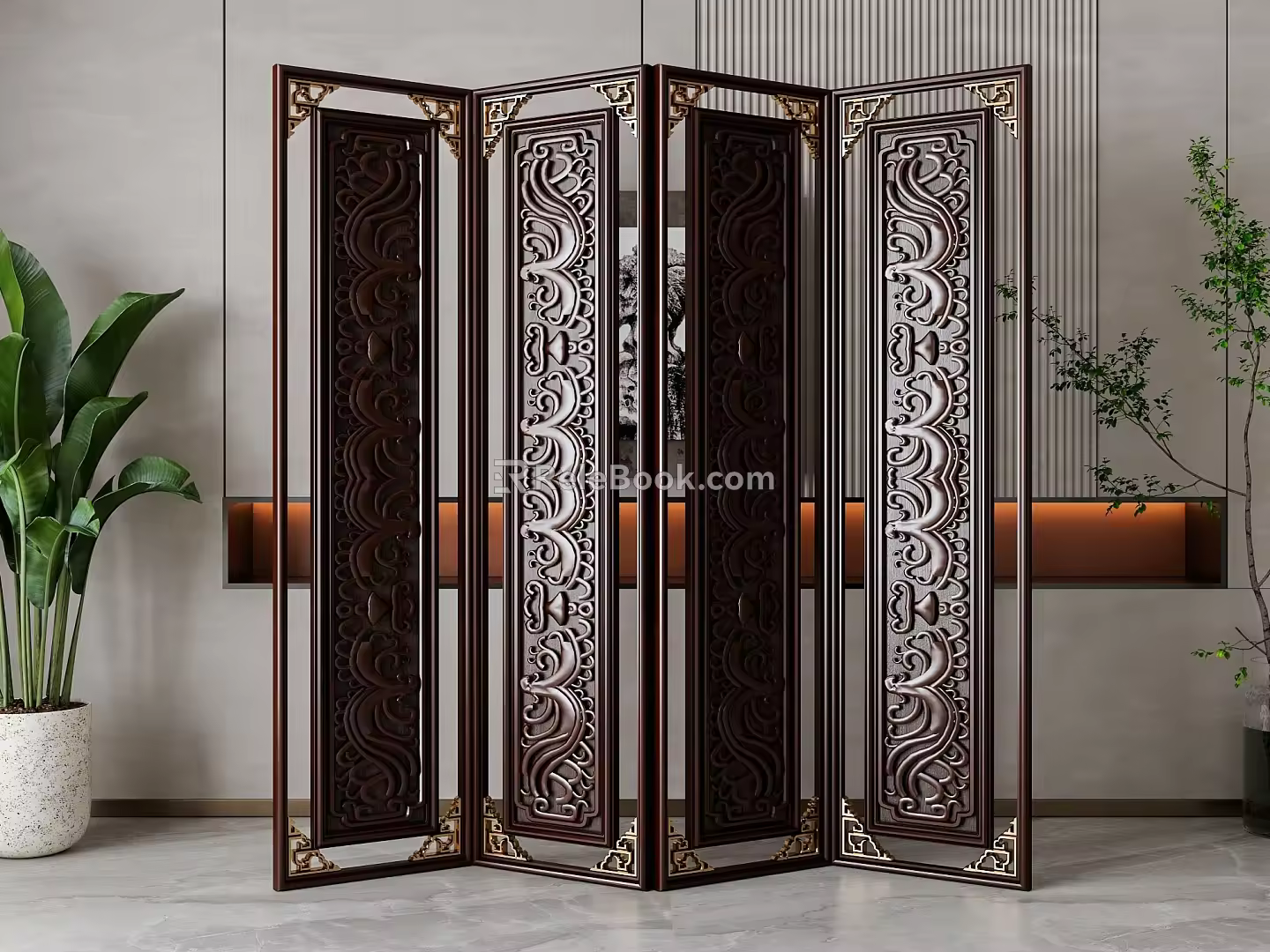 Screen partition 3d model