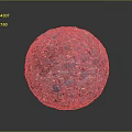 Blue Decorative Sphere Made With Small Glass Fragments And Shiny Surface Details