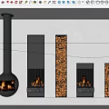 Collection Of Modern Fireplace Designs With Various Shapes And Wood Logs