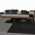 Modern Sofa Coffee Table Combination Miloti Sofa Combination 3d model