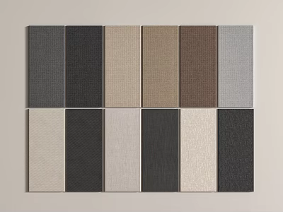 Stylish Modern Wall Panels With Multiple Color Shades For Interior Design 3d model