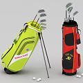 High Quality Golf Bags with Clubs Wilson Staff Yellow and Callaway Red Standing Designs