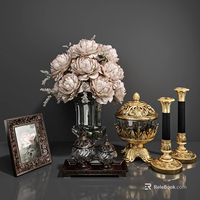 Elegant Pink Flower Shaped Inflatable Decoration For Party And Home Use 3d model 