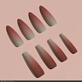 Elegant Long Press on Nails with Gradient Pink to White Shiny Design