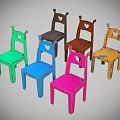 Vibrant Small Furniture Chairs Featuring Heart Shaped Backrests In Multiple Colors