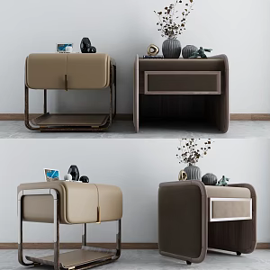 Modern bedside table bedside table combination 3d model