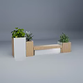 Modern Outdoor Chair With Potted Plants And Stylish Design For Garden