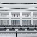 Modern Control Room Interior With Multiple Monitoring Screens Control Desks And Equipment