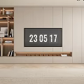 Modern TV Wall Unit With Open Storage Shelves And Decorative Books
