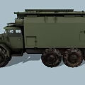 Army Green Military Truck with Multiple Wheels and Heavy Duty Cargo Gear