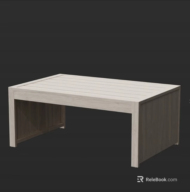 Modern Wooden Dining Table With Simple Rectangular Design Light Colored Surface And Sturdy Legs 3d model